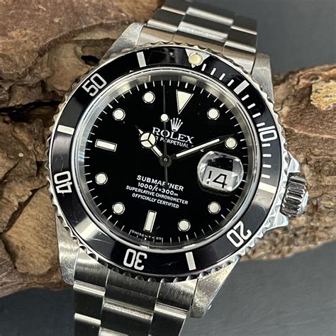 mens rolex 18k gold oyster perpetual submariner watch|rolex submariner 16610 for sale.